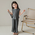 【90-140cm】セットアップ 女の子 ナチュラル ノースリーブ 通学 - 画像 (4)