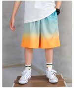 【110-170cm】ショートパンツ 男の子 グラデーション色 ファッション - 画像 (8)