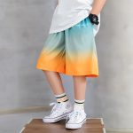 【110-170cm】ショートパンツ 男の子 グラデーション色 ファッション - 画像 (3)