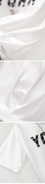 【110-160cm】半袖 Ｔシャツ 女の子 大人カジュアル アルファベット スカーフ付き - 画像 (11)