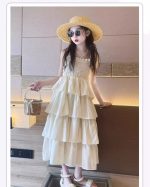 【120-160cm】ワンピース 女の子 オシャレ 無地 ギャザー ボールガウン - 画像 (6)