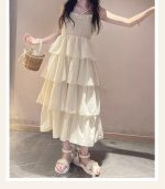 【120-160cm】ワンピース 女の子 オシャレ 無地 ギャザー ボールガウン - 画像 (7)