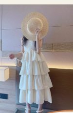 【120-160cm】ワンピース 女の子 オシャレ 無地 ギャザー ボールガウン - 画像 (9)