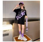 【110-170cm】半袖Ｔシャツ 女の子 可愛い 韓国 プリント カートゥーン アルファベット - 画像 (6)