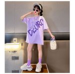 【110-170cm】半袖Ｔシャツ 女の子 可愛い 韓国 プリント カートゥーン アルファベット - 画像 (13)