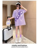【110-170cm】半袖Ｔシャツ 女の子 可愛い 韓国 プリント カートゥーン アルファベット - 画像 (15)