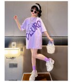 【110-170cm】半袖Ｔシャツ 女の子 可愛い 韓国 プリント カートゥーン アルファベット - 画像 (16)