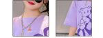 【110-170cm】半袖Ｔシャツ 女の子 可愛い 韓国 プリント カートゥーン アルファベット - 画像 (19)