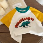 【90-140cm】半袖Tシャツ 子供服 キュート 配色 カートゥーン - 画像 (5)