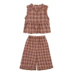 【90-140cm】セットアップ 女の子 配色 チェック柄 - 画像 (5)