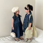 【80-150cm】ワンピースorセットアップ お揃い おしゃれ 無地 - 画像 (5)