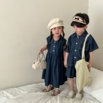 【80-150cm】ワンピースorセットアップ お揃い おしゃれ 無地 - 画像 (6)
