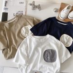 【80-120cm】半袖 Tシャツ 男の子 三色選べ カジュアル 心地よい アルファベット - 画像 (2)