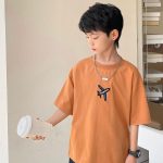 【110-170cm】半袖 Tシャツ 男の子 三色選べる アルファベット プリント トップス - 画像 (4)