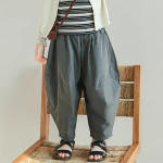 【90-150cm】ズボン 女の子 3色選べる 無地 ルーズ - 画像 (4)