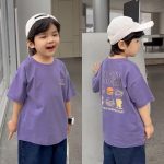【90-160cm】半袖 Tシャツ 男の子 三色選べる ゆったり プリント アルファベット - 画像 (3)
