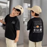 【90-160cm】半袖 Tシャツ 男の子 三色選べる ゆったり プリント アルファベット - 画像 (5)