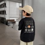 【90-160cm】半袖 Tシャツ 男の子 三色選べる ゆったり プリント アルファベット - 画像 (7)