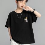 【100-160cm】半袖 Tシャツ 男の子 二色選べ 人気爆発 心地よい 配色 コットン - 画像 (7)