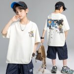 【100-160cm】半袖 Tシャツ 男の子 二色選べ 人気爆発 心地よい 配色 コットン
