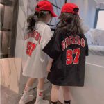 【100-160cm】半袖Tシャツ 女の子 アルファベット シンプル ファッション - 画像 (2)