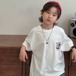【90-160cm】半袖 Tシャツ 男の子 韓国風 ファッション プリント アルファベット - 画像 (5)