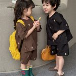 【80-140cm】セットアップ 子供服 カートゥーン 刺繍