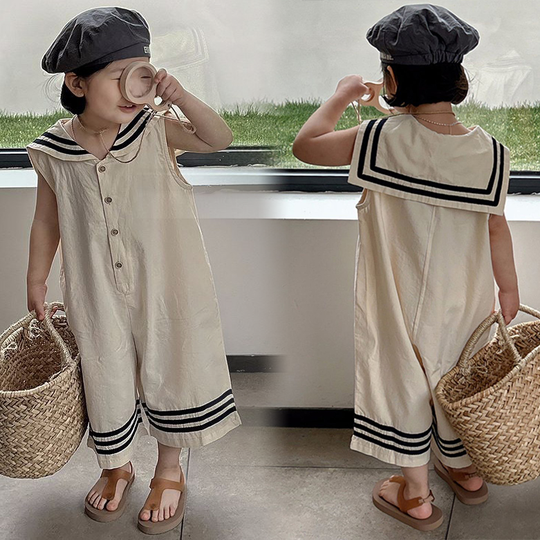 6646f20e66f3a064554077.png 【80-130cm】ボトムス 女の子 レトロ セーラー風 - 画像 (1)
