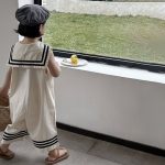 【80-130cm】ボトムス 女の子 レトロ セーラー風 - 画像 (3)
