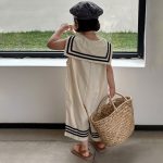 【80-130cm】ボトムス 女の子 レトロ セーラー風 - 画像 (5)