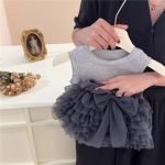 【80-140cm】セットアップ 女の子 無地 ノースリーブ リボン - 画像 (2)