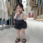 【80-140cm】セットアップ 女の子 無地 ノースリーブ リボン - 画像 (3)