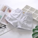 【90-160cm】ショートパンツ 女の子 ダメージ加工 合わせやすい - 画像 (10)