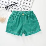【90-160cm】ショートパンツ 女の子 ダメージ加工 合わせやすい - 画像 (15)