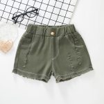 【90-160cm】ショートパンツ 女の子 ダメージ加工 合わせやすい - 画像 (16)