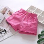 【90-160cm】ショートパンツ 女の子 ダメージ加工 合わせやすい - 画像 (4)