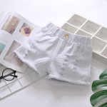 【90-160cm】ショートパンツ 女の子 ダメージ加工 合わせやすい - 画像 (6)