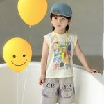 【80-140cm】ベスト キッズ服 シンプル かっこいい カートゥーン - 画像 (4)
