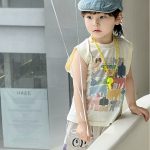 【80-140cm】ベスト キッズ服 シンプル かっこいい カートゥーン - 画像 (6)