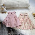【80-130cm】ワンピース 女の子 花柄 折り襟 ノースリーブ - 画像 (2)