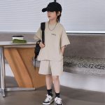 【100-160cm】セットアップ 男の子 シンプル アルファベット - 画像 (3)