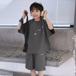 【100-160cm】セットアップ 男の子 シンプル アルファベット - 画像 (4)