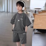 【100-160cm】セットアップ 男の子 シンプル アルファベット - 画像 (6)