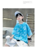 【120-170cm】半袖Tシャツ 男の子 おしゃれ感 グラデーション色 - 画像 (9)