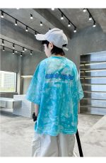 【120-170cm】半袖Tシャツ 男の子 おしゃれ感 グラデーション色 - 画像 (10)