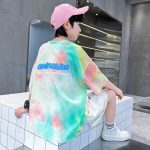 【120-170cm】半袖Tシャツ 男の子 おしゃれ感 グラデーション色 - 画像 (3)