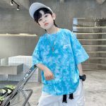 【120-170cm】半袖Tシャツ 男の子 おしゃれ感 グラデーション色