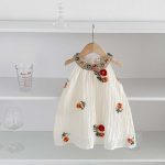 【80-120cm】ワンピース 女の子 プリント ノースリーブ 清新 - 画像 (2)