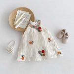 【80-120cm】ワンピース 女の子 プリント ノースリーブ 清新 - 画像 (3)