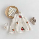 【80-120cm】ワンピース 女の子 プリント ノースリーブ 清新 - 画像 (5)